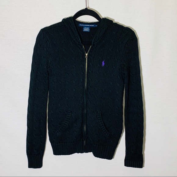 Ralph Lauren Sweaters - Ralph Lauren Sport cable knit hoodie, size S